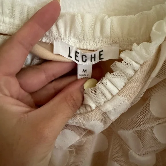 Revolve Lace Polkadot Bodysuit M - Picture 2 of 3